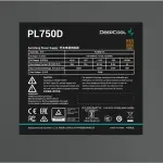 Deepcool PL750D IN R-PL750D-FC0B-IN-V2 750W Bronze Power Supply 750 Watts Computer PSU Cables (Black)