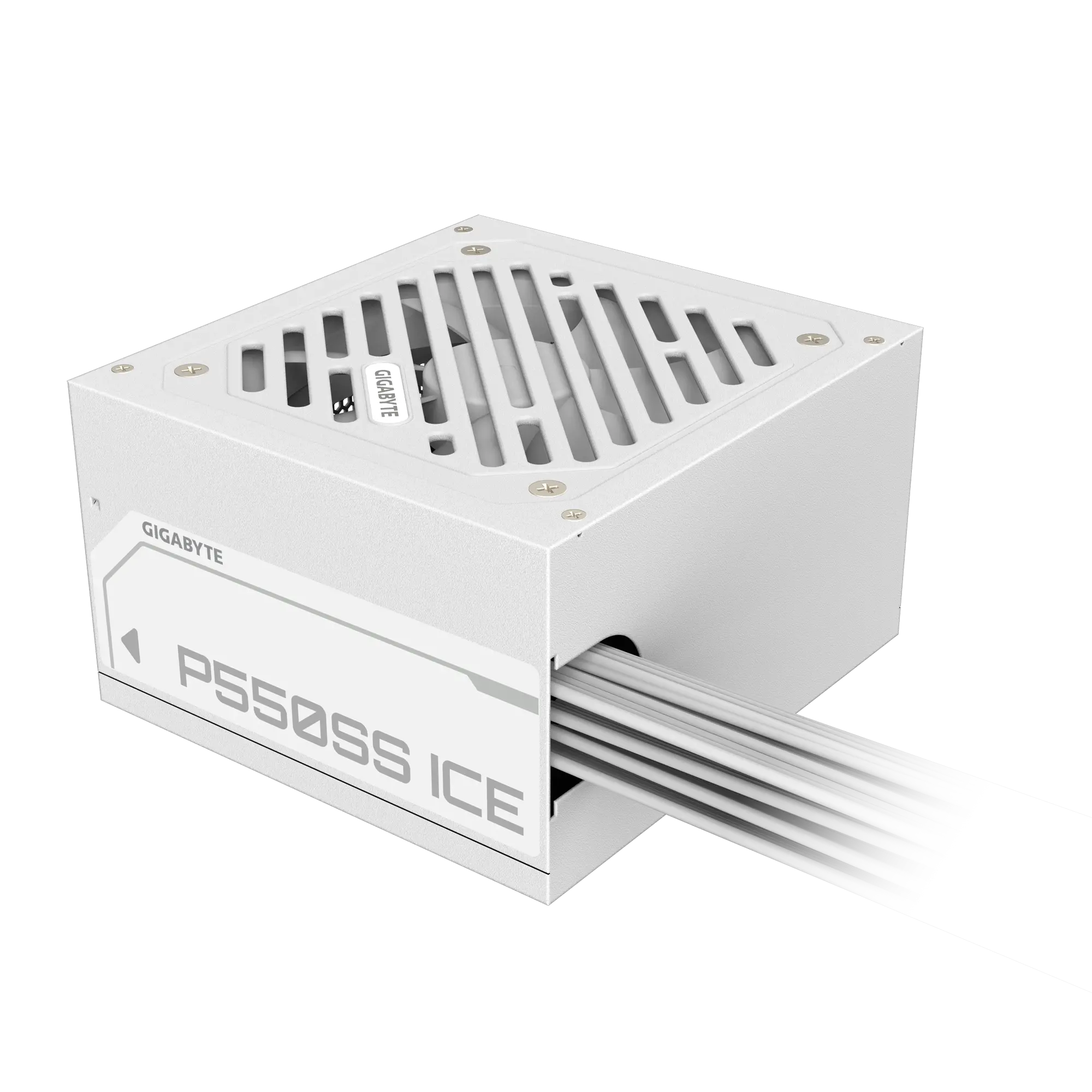GIGABYTE P550SS ICE Voeding - 550 Watt - 120 Mm - ATX 3.0 - 80 Plus 80 Plus Bronze GIGABYTE P550SS ICE Voeding - 550 Watt - 120 Mm - ATX 3.0 - 80 Plus 80 Plus Bronze