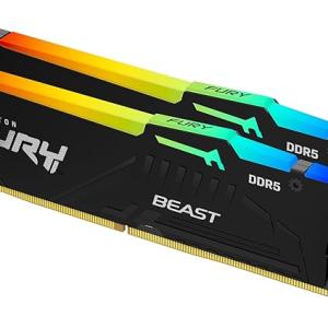 Kingston Fury Beast Black RGB Expo 64GB 6000MT/s DDR5 CL30 DIMM Desktop Gaming Memory Kit of 2 - KF560C30BBEAK2-64