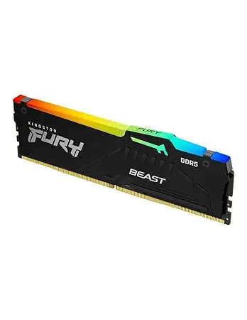 Kingston FURY Beast 32GB 6000MT/s DDR5 CL36 RGB Desktop Memory Single Module | Infrared Syncing | AMD Expo | Plug N Play | KF560C36BBEA-32